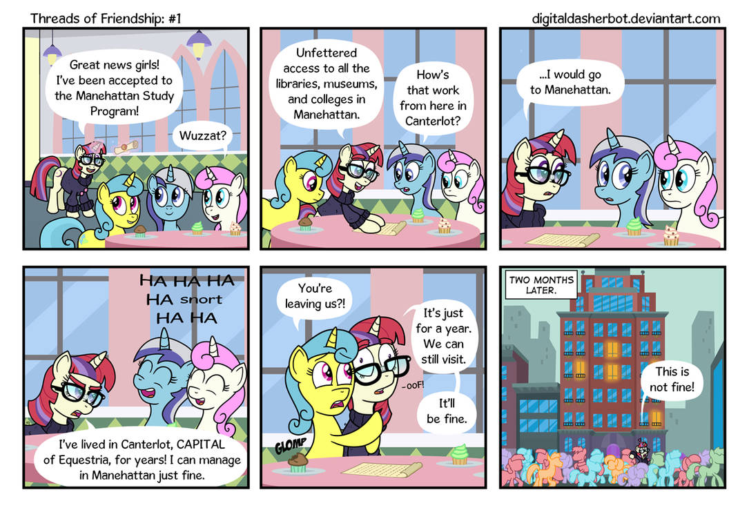 Threads of Friendship: #1 by DigitalDasherBot on DeviantArt