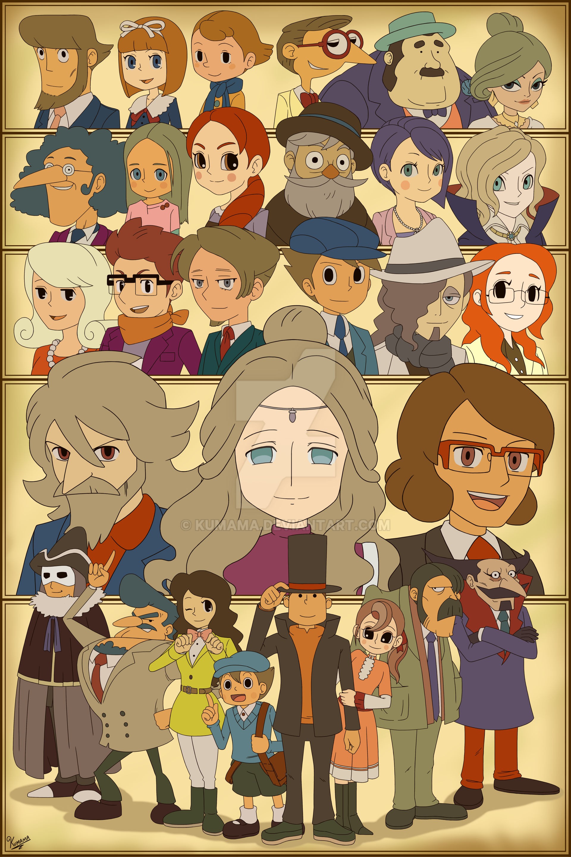 Professor Layton: Every Puzzle by Kumama on DeviantArt