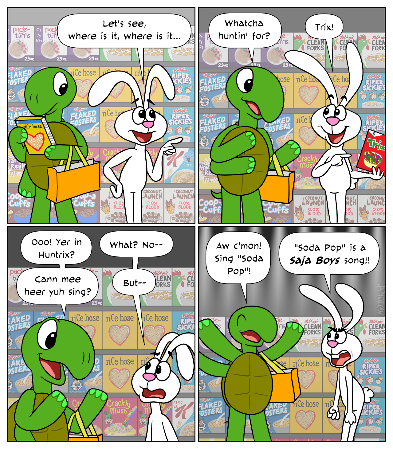 KT meets the Trix Rabbit