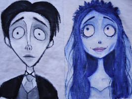 Emily and Victor Hand Painted Patches