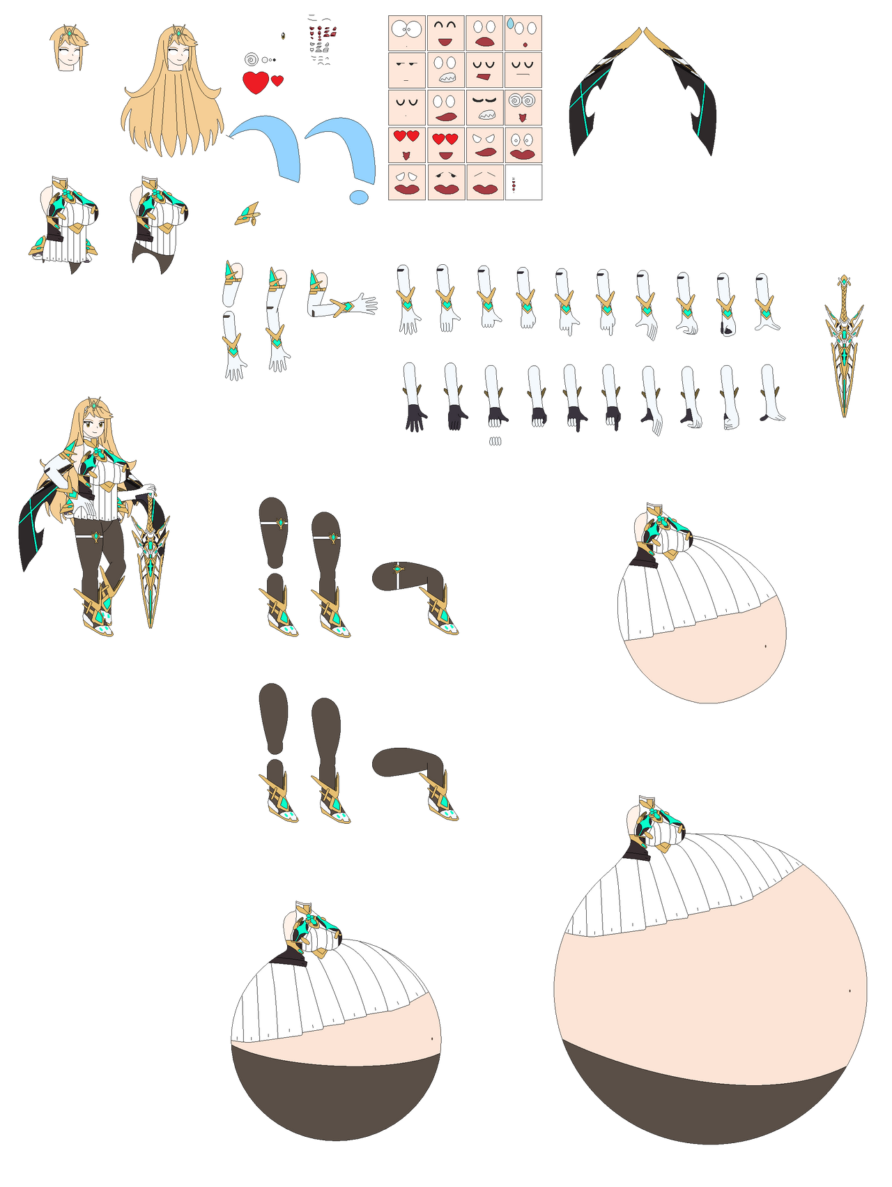 Character Builder: Mythra by JulioTheInkling on DeviantArt
