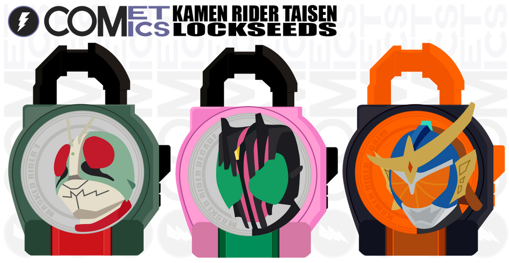 Kamen Rider Taisen Legend Rider Lockseeds by CometComics on DeviantArt