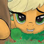 A meeting with giant Applejack in the forest