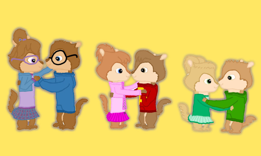 Chipmunks and Chipettes hug