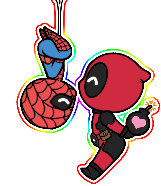 Kissing Chibi Spideypool