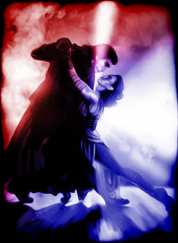 Reylo Kylo-Ren and Rey Tango of Light and Dark
