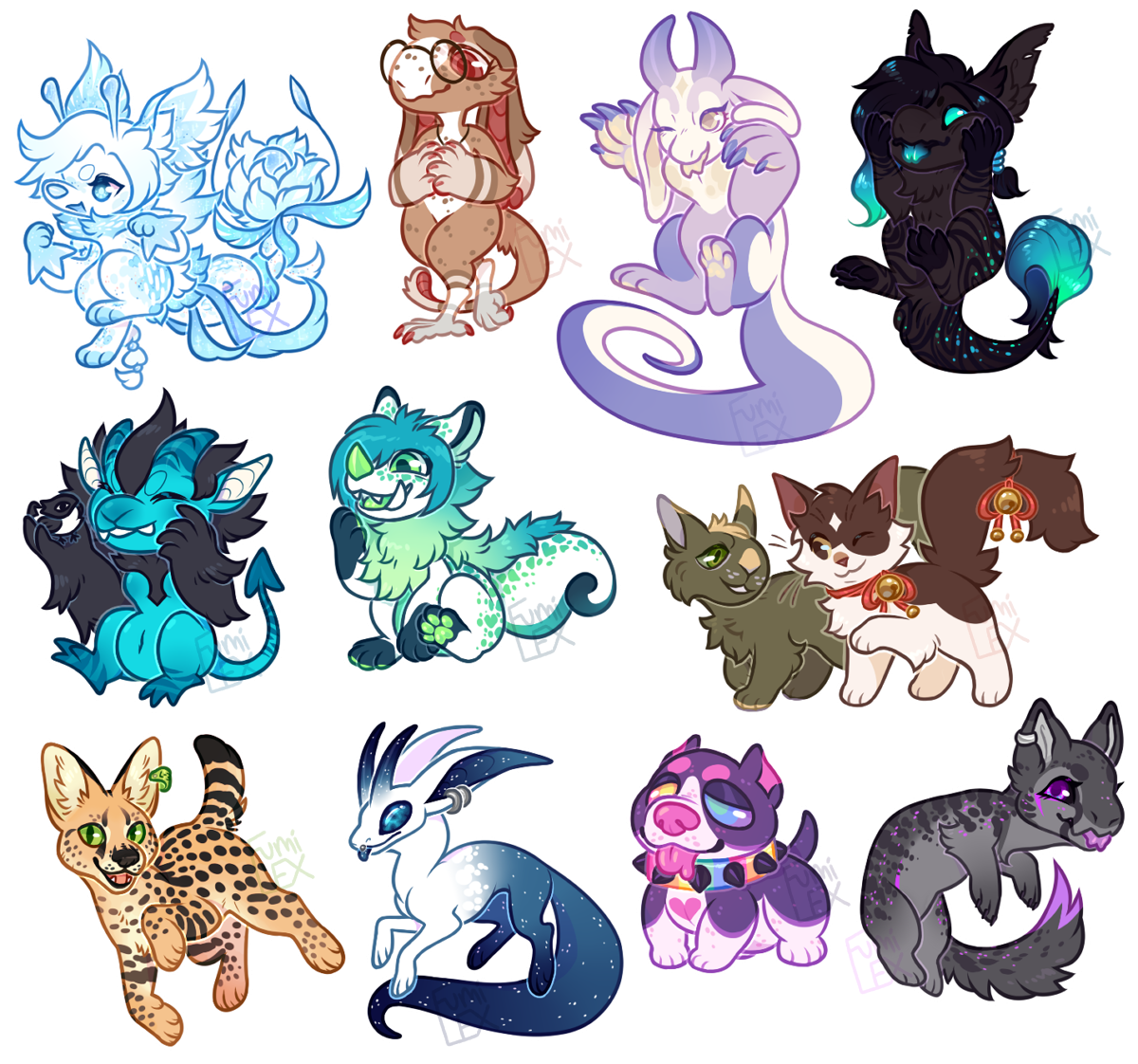 Sticker Commissions Mini Sticker Style Commissions - batch 2 by Fumi-LEX on DeviantArt