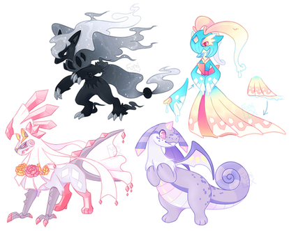 Cleaned Poke'hybrid OC Commissions - batch 9