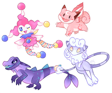 Messy sketch Poke'hybrid OC Commissions - batch 9