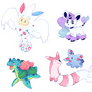 Personal Poke'hybrid OC concepts - batch 1