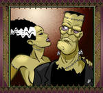 Frankenstein and His Bride by PatrickFinch