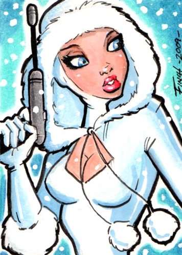 Padme SnowBunny Sketch Card