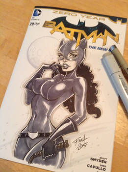 Catwoman Commission Sketch Cover