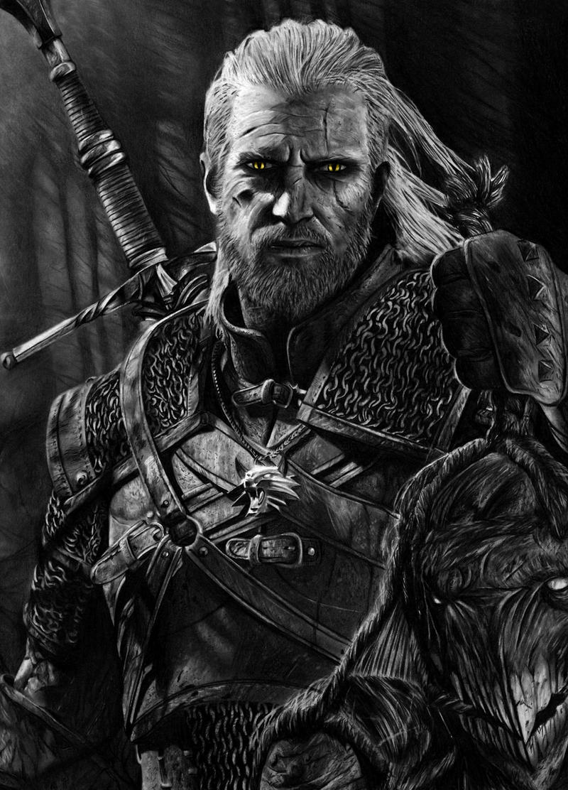 Geralt - The Witcher 3 Pencil Portrait by TricepTerry on DeviantArt