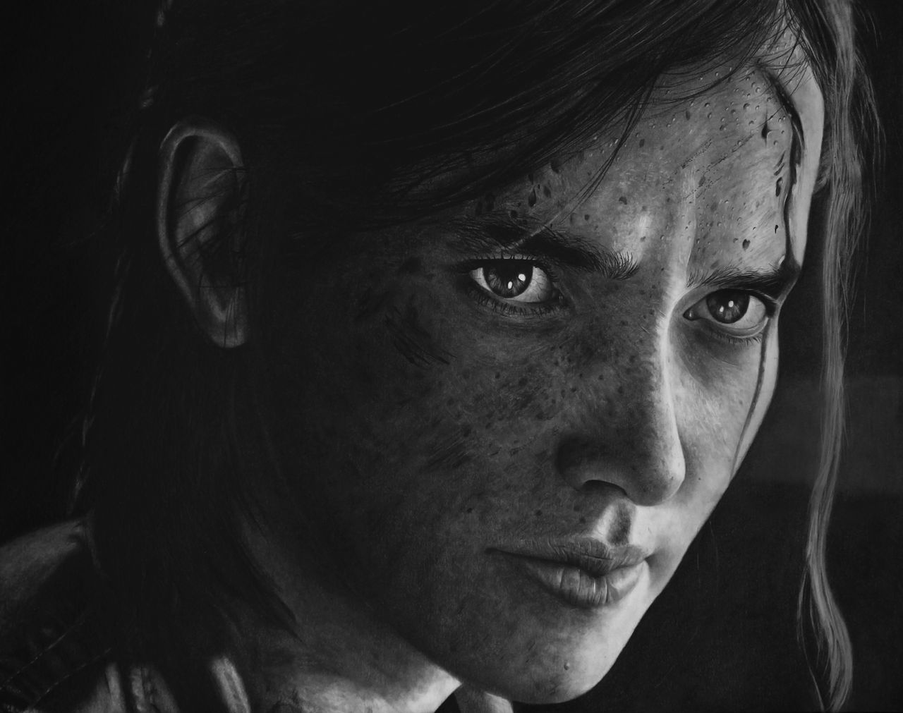 Ellie - The Last of Us 2 - Pencil Portrait