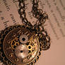 Brass Clock Steampunk Necklace