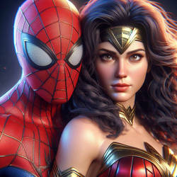 Spiderman and wonder woman 