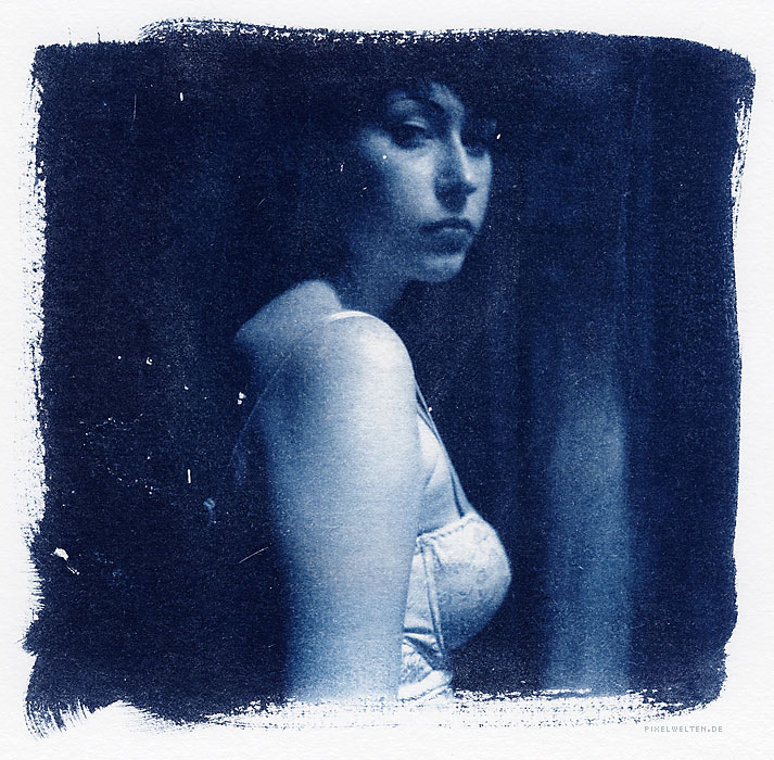 cyanotype of fleur blanche