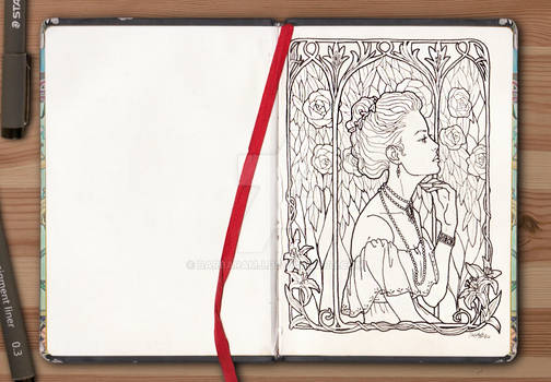 Sketchbook series - Art nouveau lady