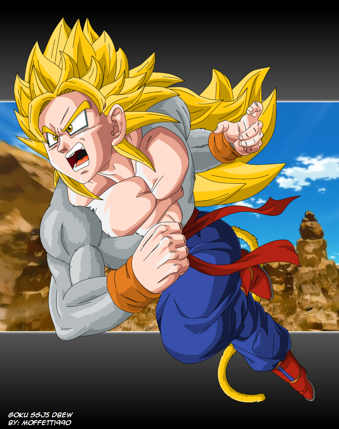 goku-ssj5-1, super saiyan 5 goku, yusuke_d