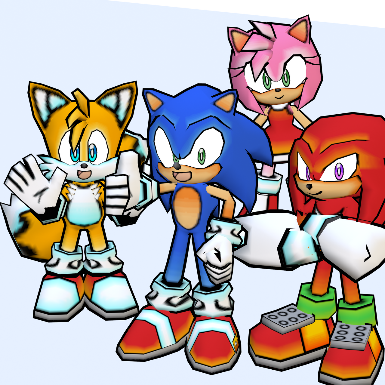 Sonic and his friends 3D models download blender by WeWillMeetAgain82