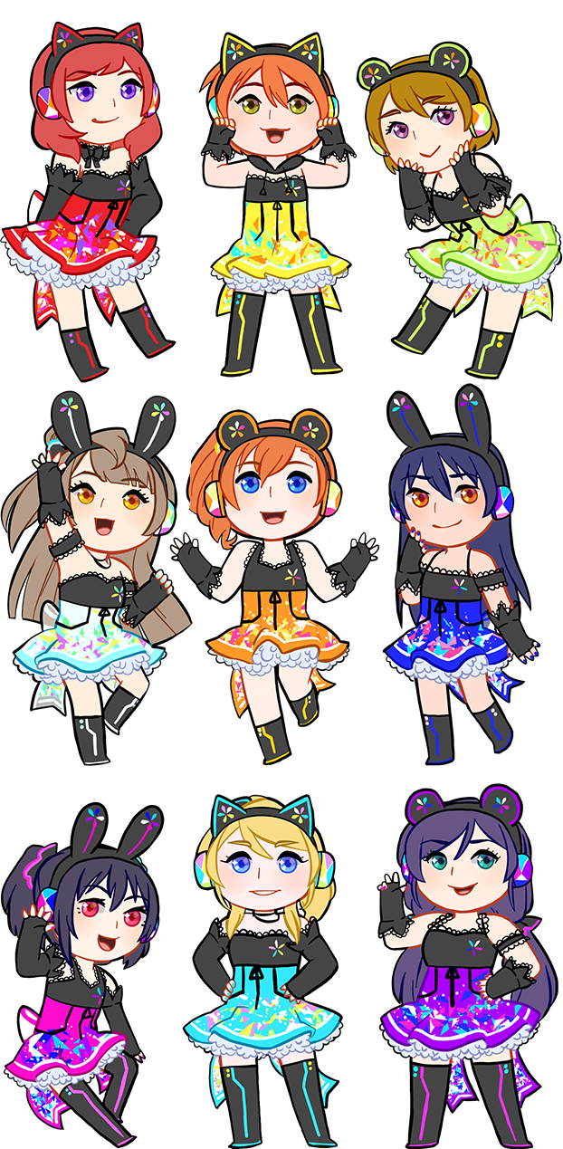 Love Live Cyber Chibi Stickers By Cicre On Deviantart