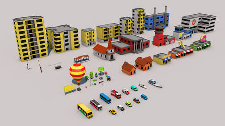Assets for project Lowpoly Cities