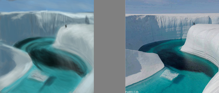 Ice Canyon Greenland_Colour study