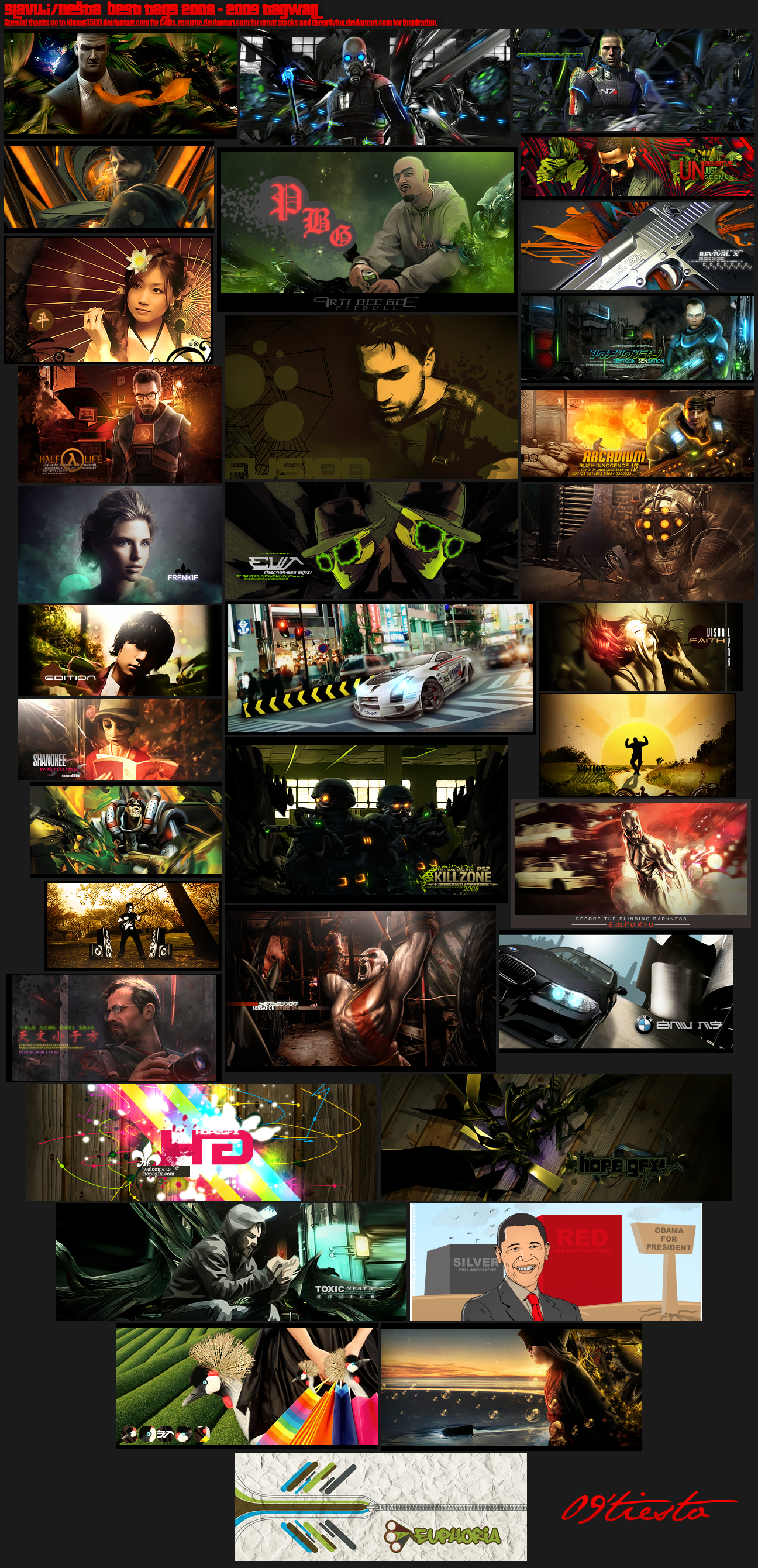 Best Tags 2008 - 2009 Tagwall by sl4vuj