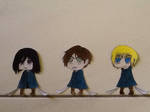 Paperchildren~Snk~Eren-Mikasa-Armin chibi by Crusa1000