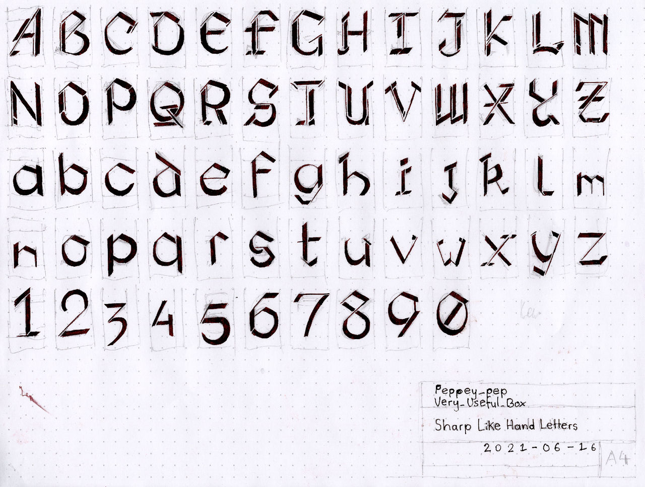 Sharp Like Hand Letters by krizste on DeviantArt
