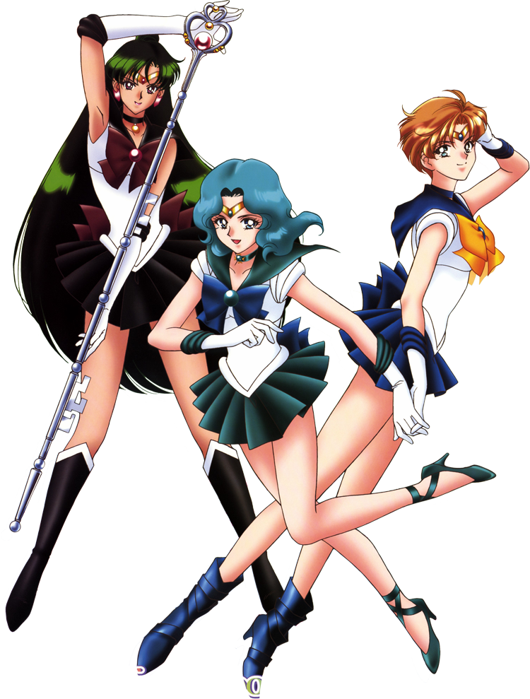 Sailor Uranus, Neptune, and Pluto Render