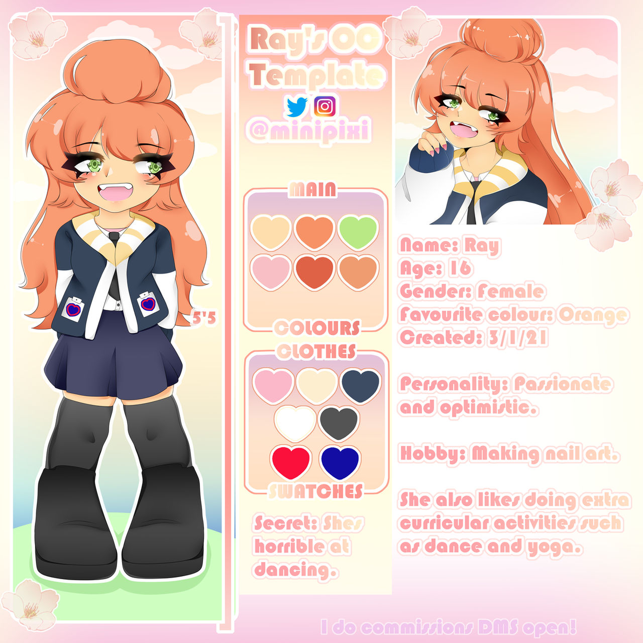 Custom Oc Layout Ray's OC Template by Miniyolanda on DeviantArt
