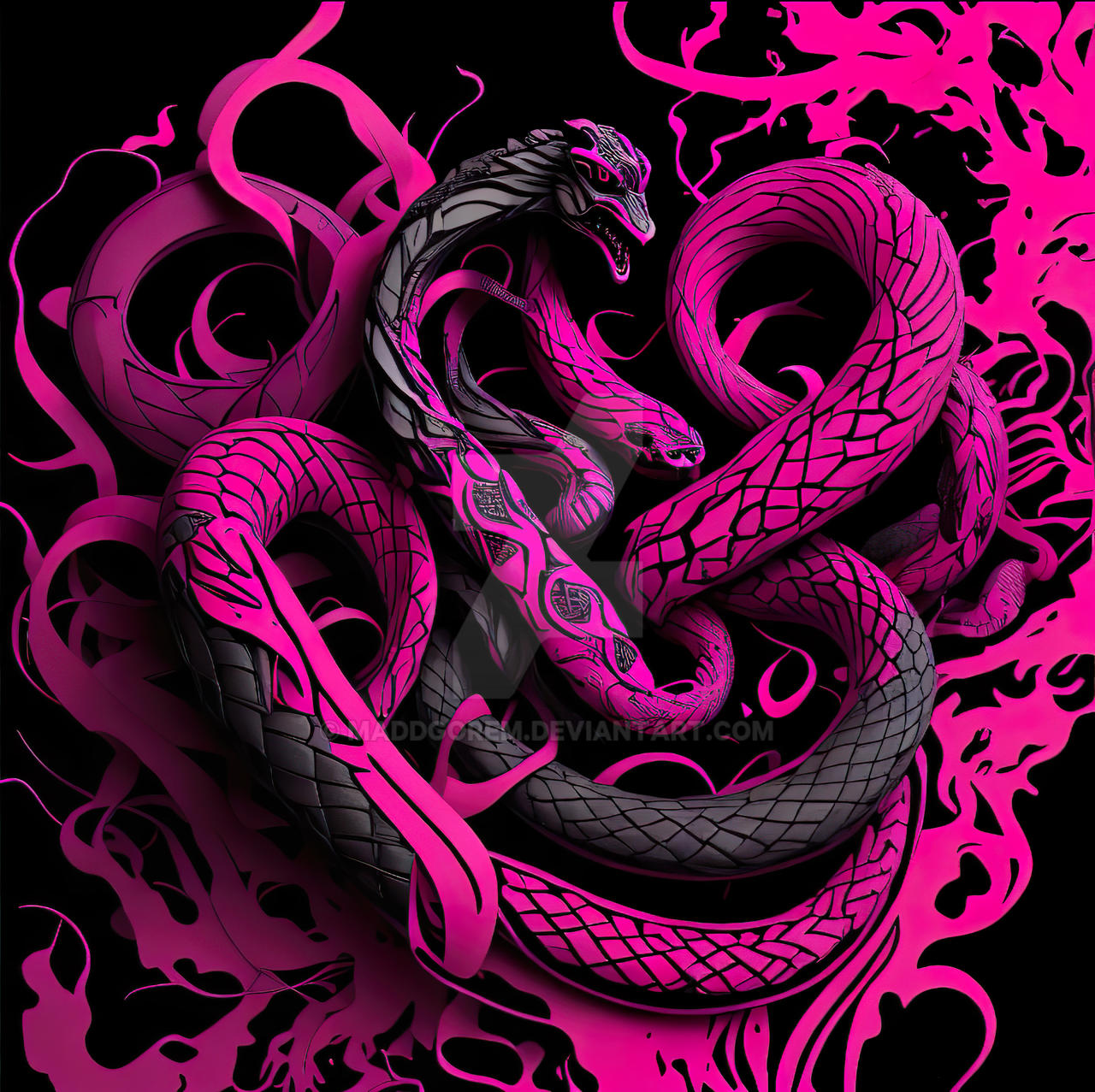 Obnoxious Pink Poisonous pink design by MaddGorem on DeviantArt