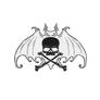 Skull and Crossbones with Bat