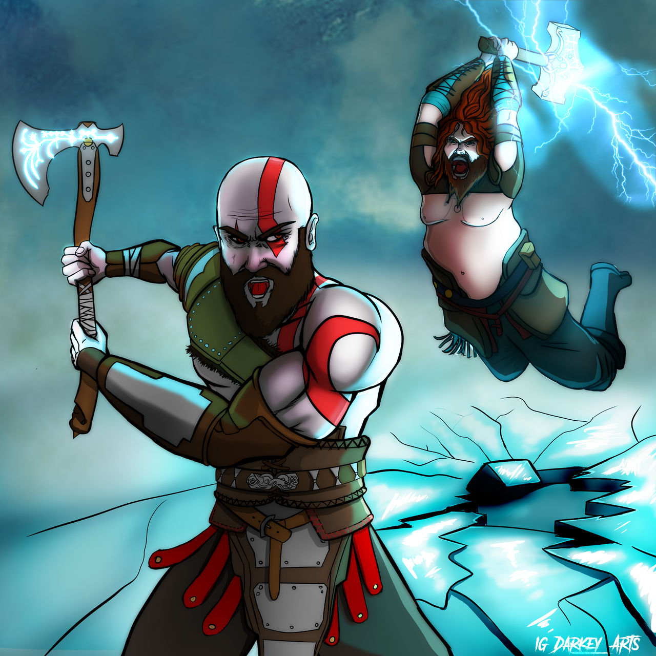 God Of War Ragnarok - Thor Speedpaint Fan-art 