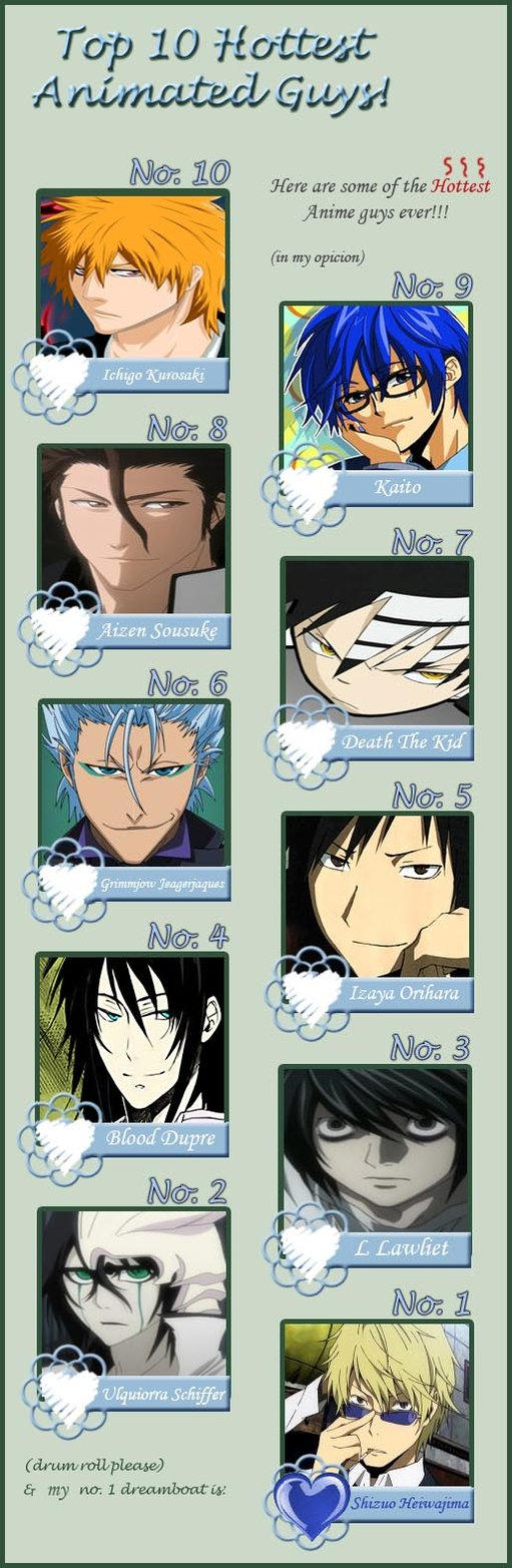 My Top 10 Hottest Anime guys by HeartBucking on DeviantArt
