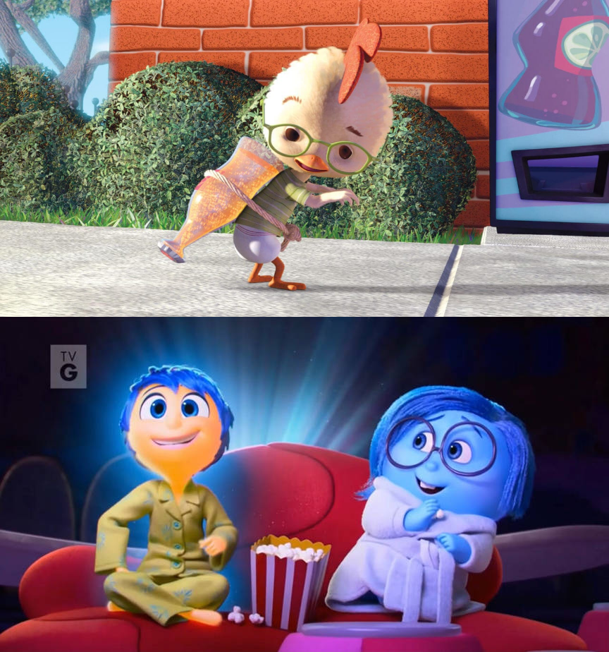 Chickenjoy Sad Joy and sadness are watching Chicken Little by monsterschool2009 on ...