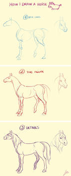 How I draw a horse