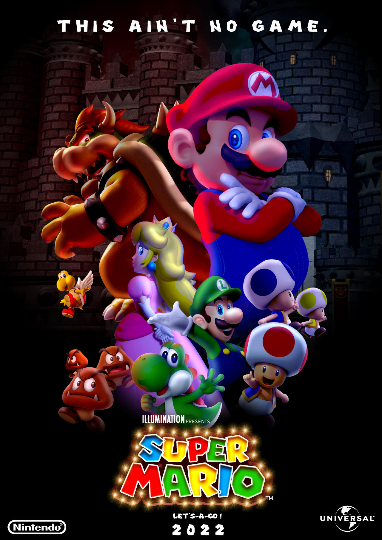 Super Mario Bros The Movie Poster Illumination by blackdoom0 on DeviantArt