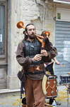 medieval musician of french bagpipe by A1Z2E3R