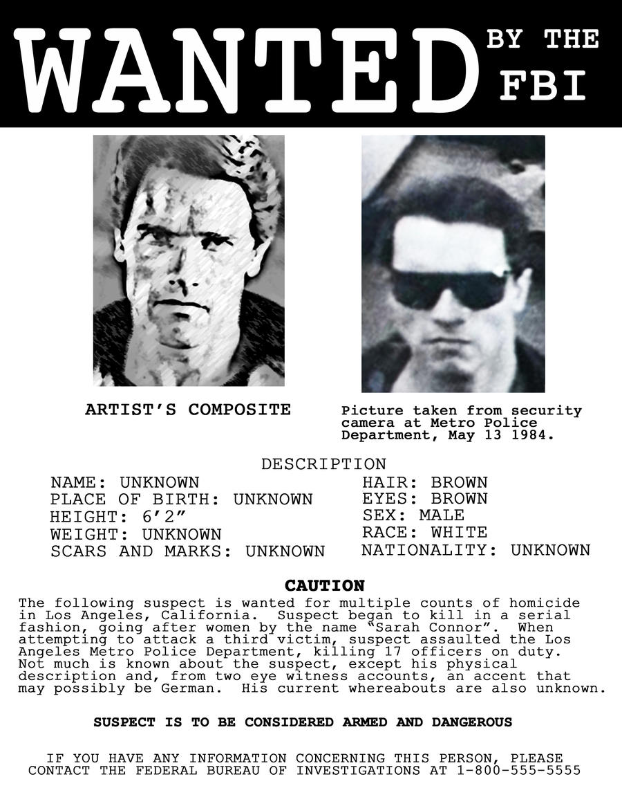 Terminator Wanted Poster v2.0