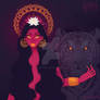 Enlightenment - Indian goddess black tiger spirit
