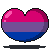 Bisexual Floating Heart Icon