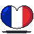 France Flag Floating Heart Icon