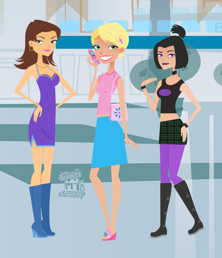 Three Facial Beauties at the Mall by daanton on DeviantArt