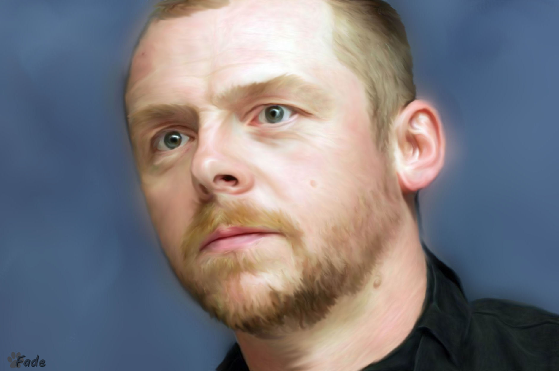 Simon Pegg - digital painting