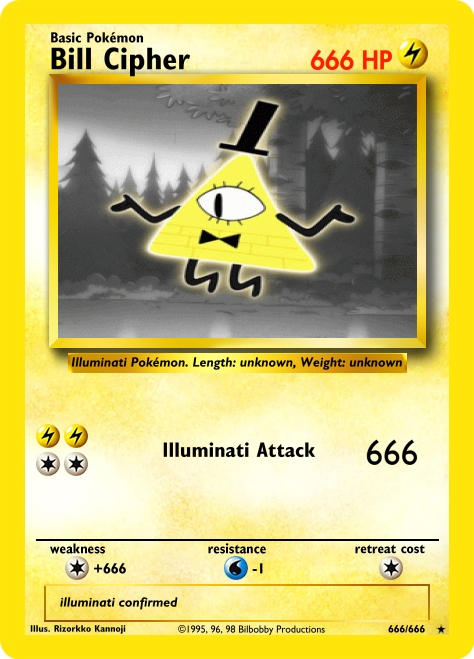 Bill Cipher Pokemon Card by Anonywhal on DeviantArt