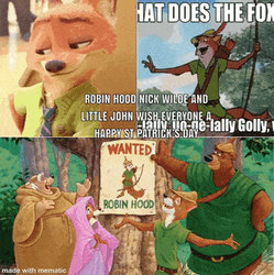 Robin Hood St Patricks day meme