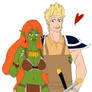 Orc lady and the blacksmith